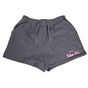 White Fox Season 7 Grey Sweat Shorts Women's Size M Elastic Waist Drawstring